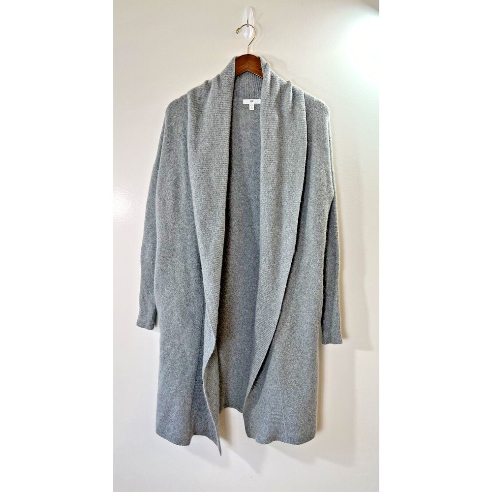 Brass Plum Nordstrom Womens Wool Blend Duster Cardigan Size XS/S Gray Minimalist